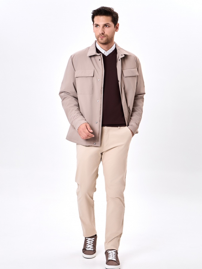 Куртка короткая длина Beige XL AW24CR1-12-20879