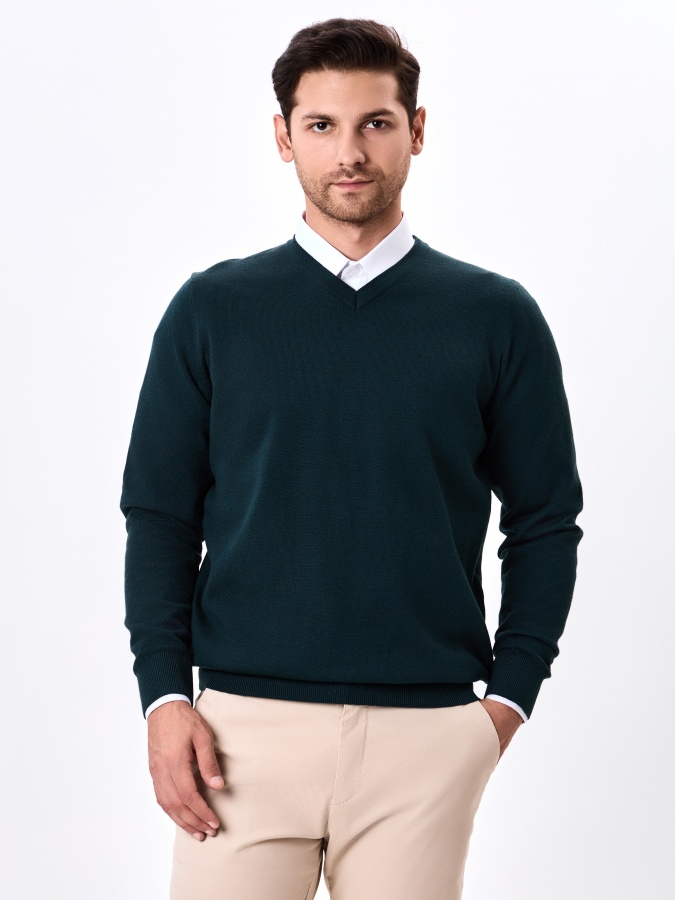 Jumper uzun yengli yashil S  AW24CR2-29-20314