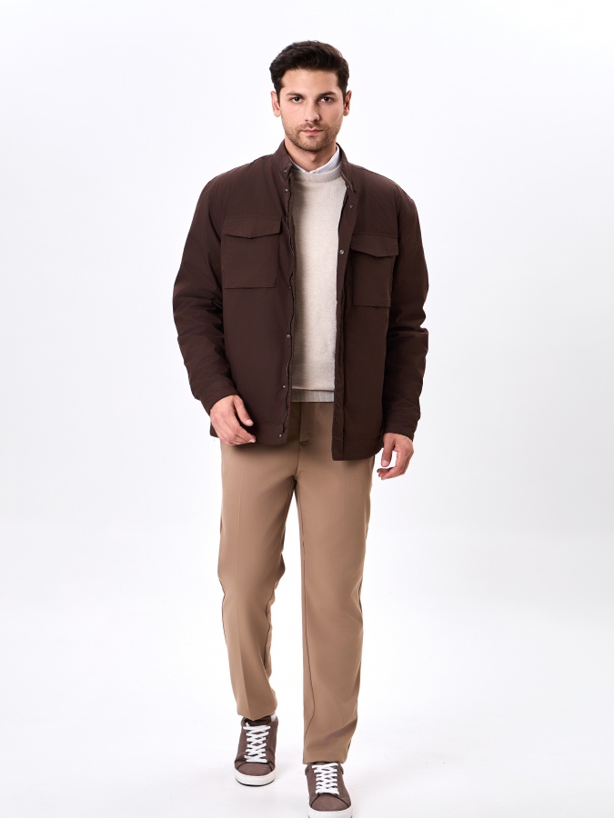 Ветровка короткая длина Brown XL AW24CR1-27-20818