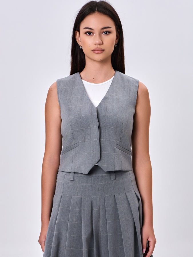 Женский пиджак без рукавов Dark Grey M AW23WBS-27047