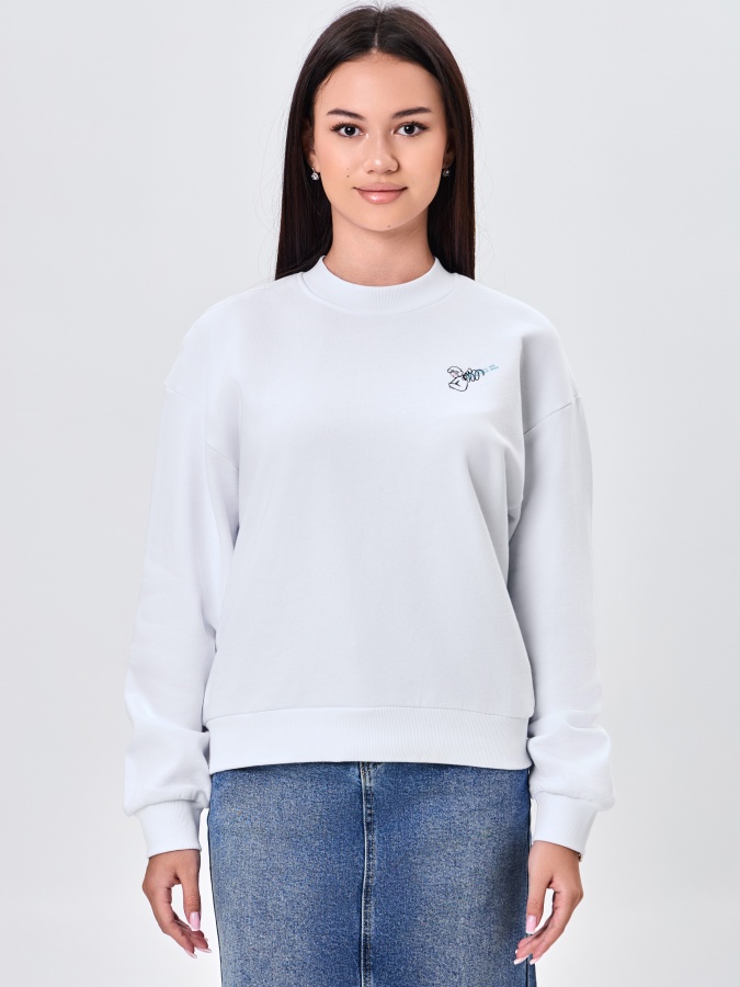Женский свитшот White L AW24WES-21063