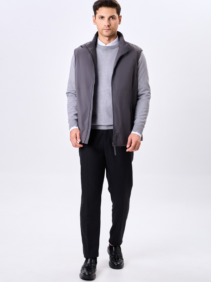 Yelek qisqa uzunligi Dark Grey XL AW24CR1-32-20811