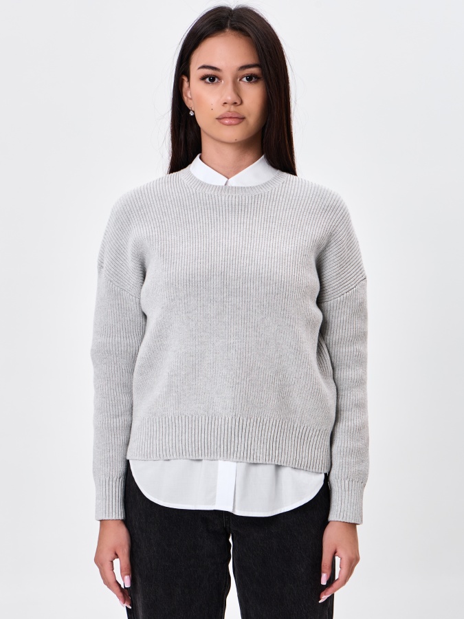 Grey XL ayollar jumperi  AW24WKN-92068