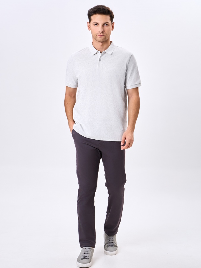 Polo qisqa yengli Light Grey S  SS24CR2-17-20286