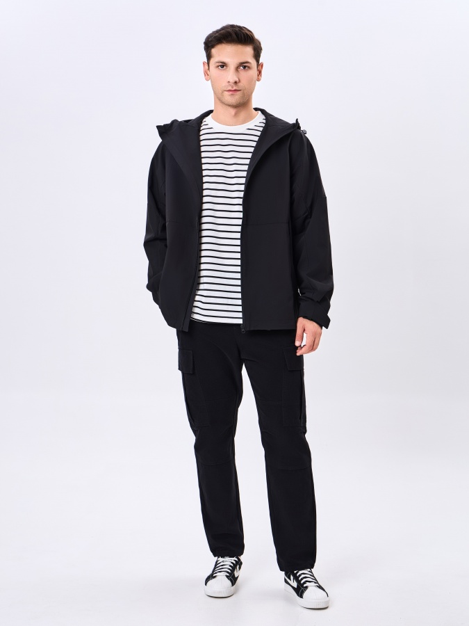 Ветровка короткая длина Black L AW24CR1-27-20816
