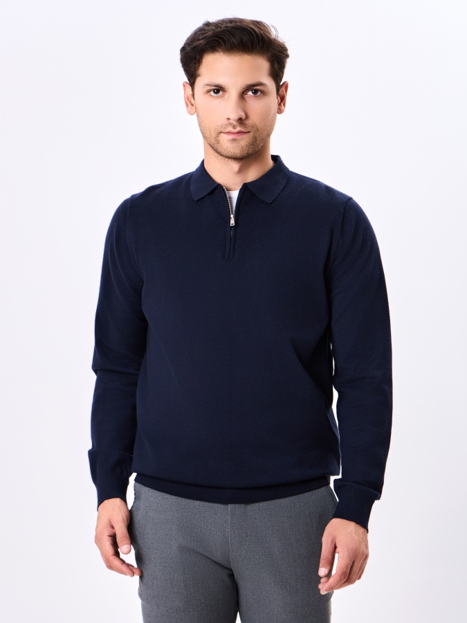 Jumper uzun yengli Navy L  AW24CR2-29-20335