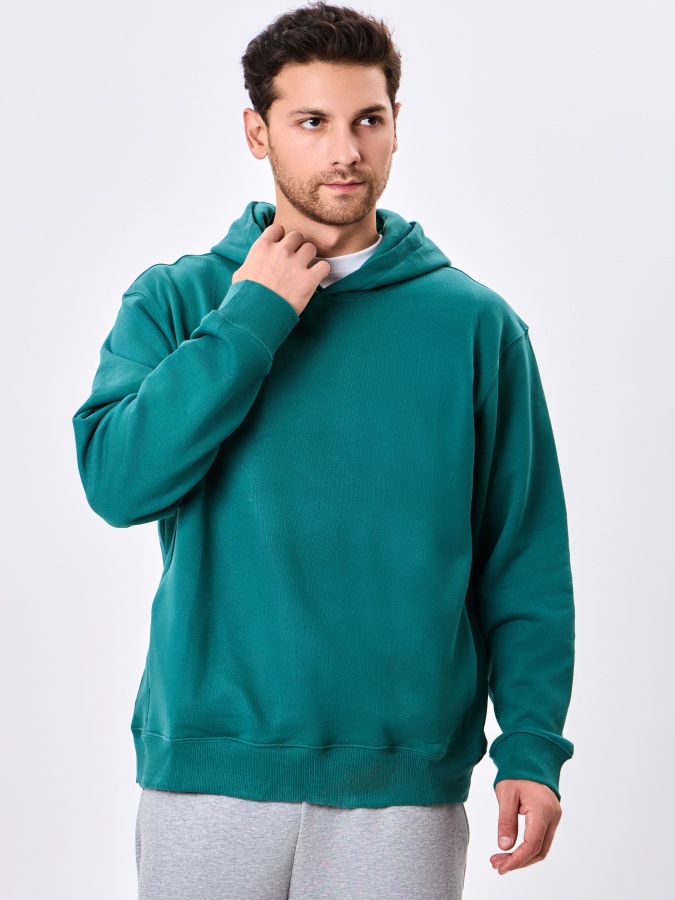 Sweatshirt qisqa uzunligi yashil L  AW24CR2-2-20891