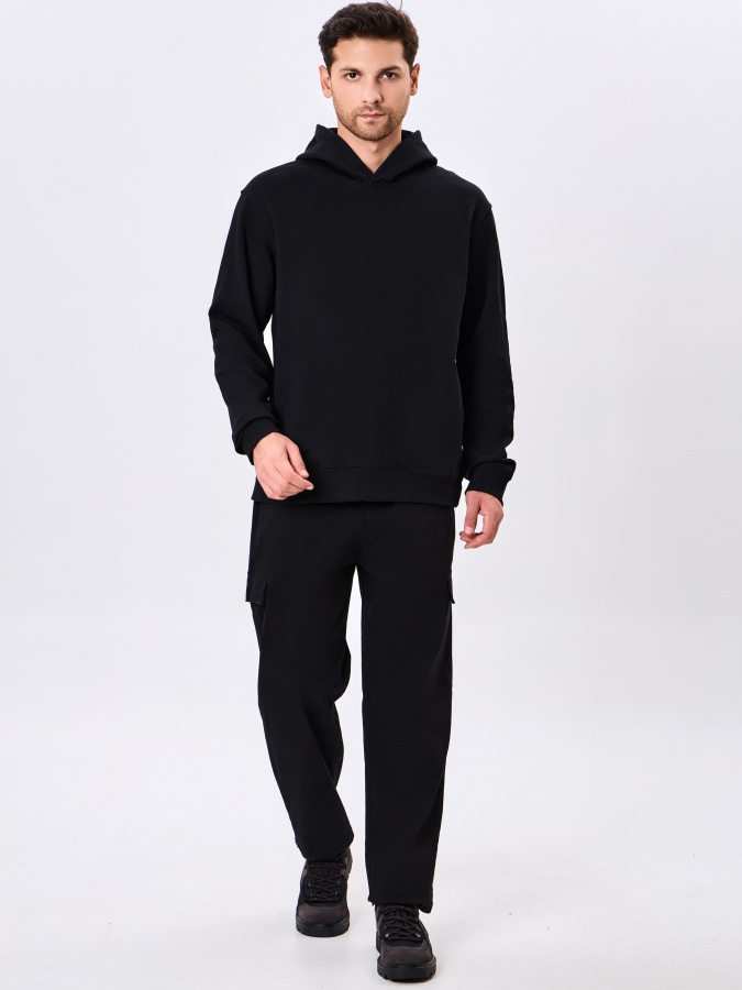 Sweatshirt qisqa uzunligi qora S  AW24CR2-2-20891