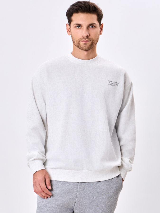 Sweatshirt qisqa uzunligi Light Grey L  AW24CR2-2-20844