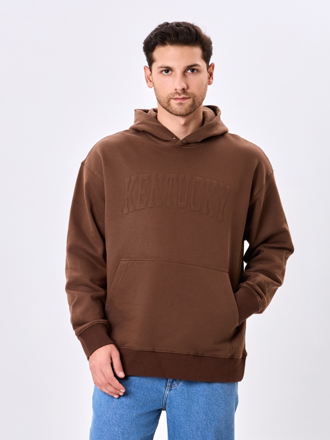 Sweatshirt qisqa uzunligi jigarrang M  AW24CR2-2-20845