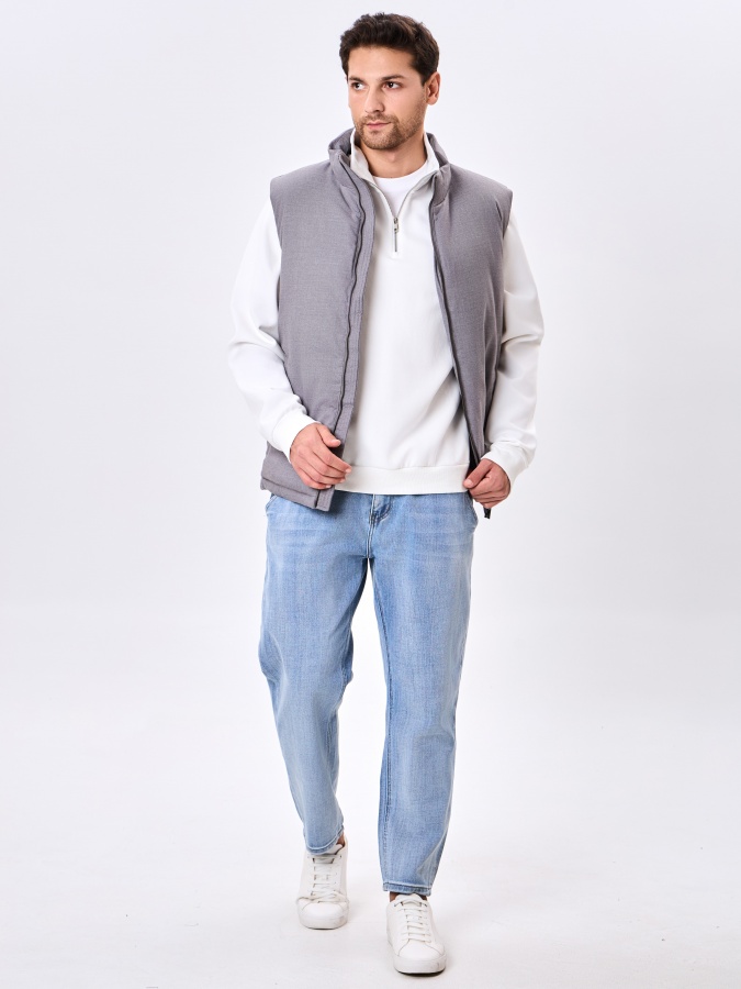 Yelek qisqa uzunlikdagi kulrang S AW24CR1-32-20849