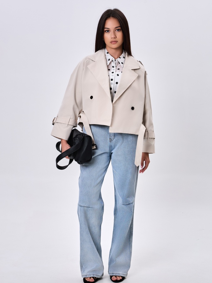 Женская ветровка Beige S AW24WES-21008