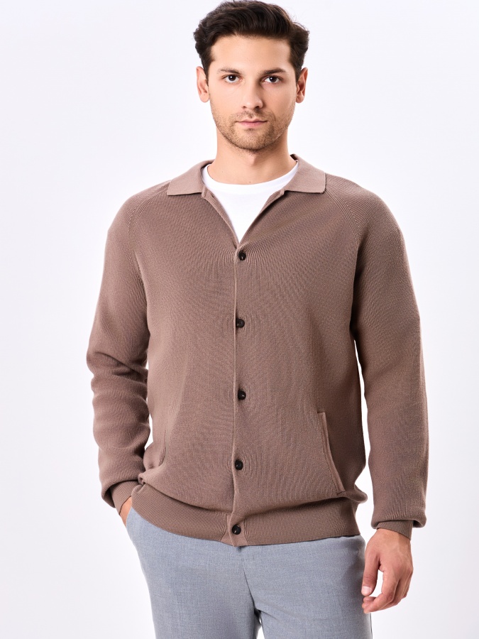 Kardigan qisqa uzunligi Beige XXL AW24CR2-33-20815