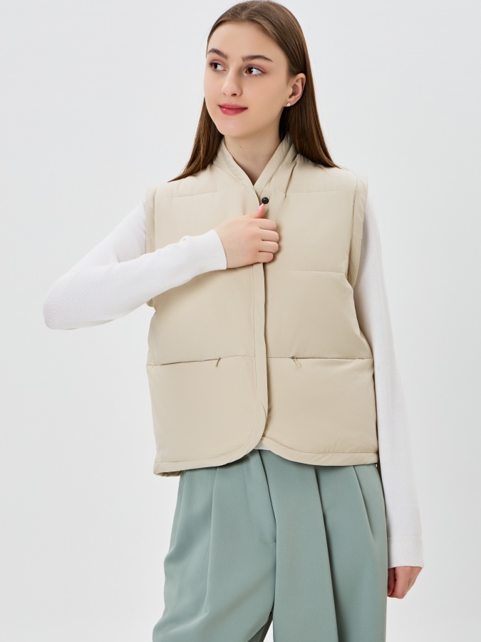 Женский жилет короткая длина Whisper White XL AW23WYN-24036