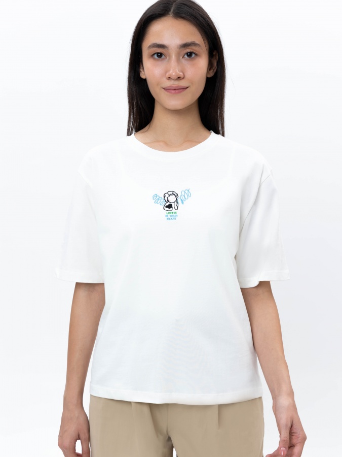 Женская футболка White S AW24WES-21119