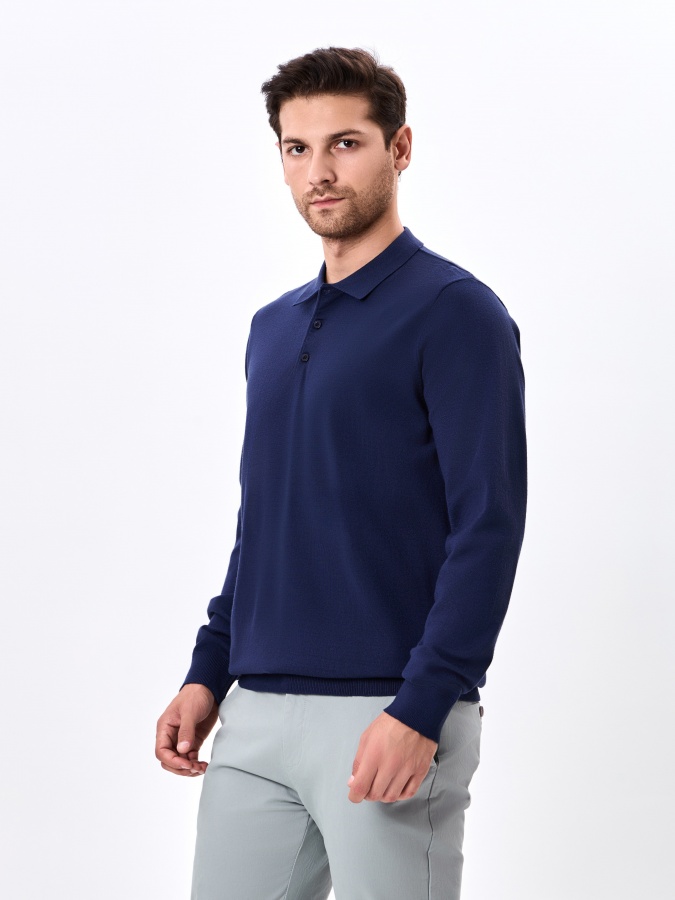 Jumper Navy s uzun qisma  AW24CR2-29-20341
