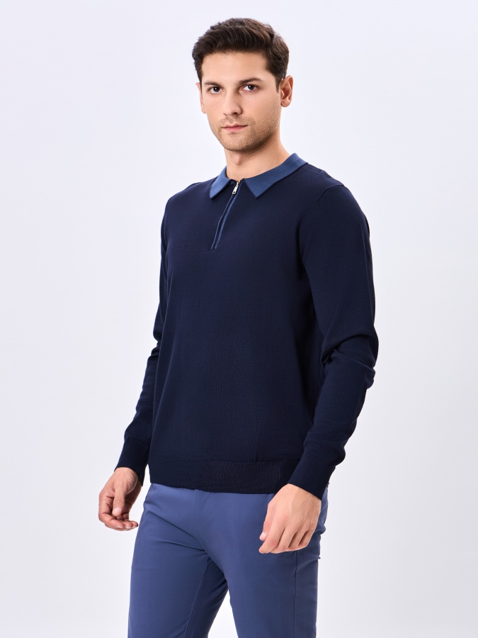 Jumper Navy XL uzun qisma  AW24CR2-29-20343
