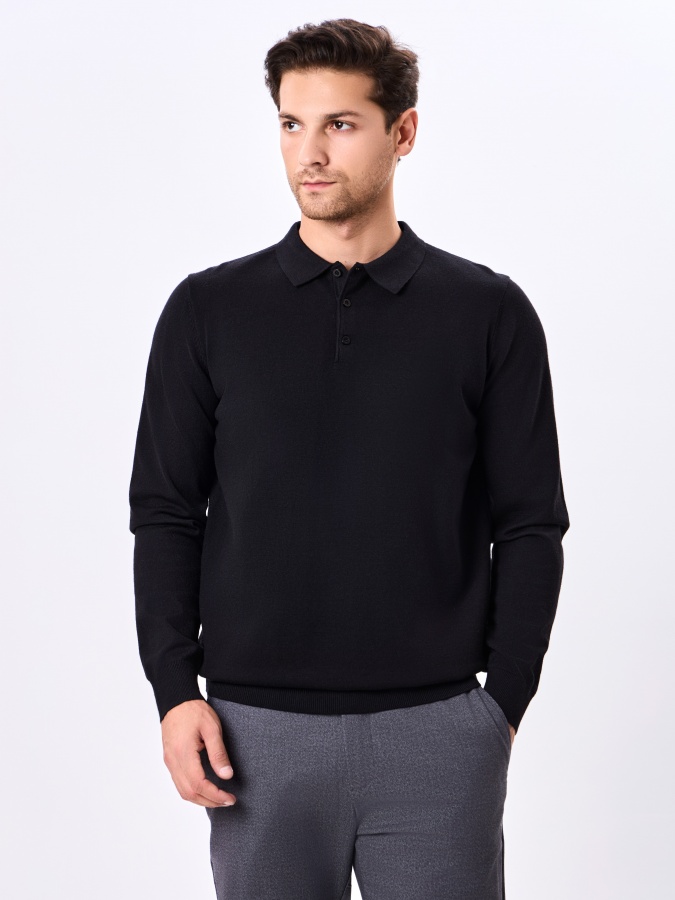 Jumper uzun qisma qora L  AW24CR2-29-20341