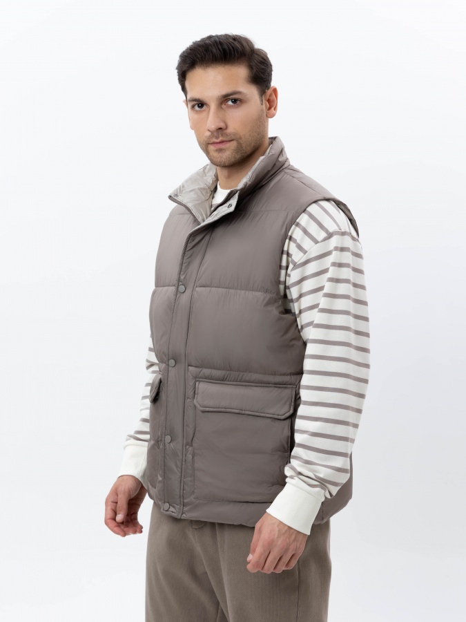 Yelek qisqa uzunligi Beige M  AW24CR1-32-21059