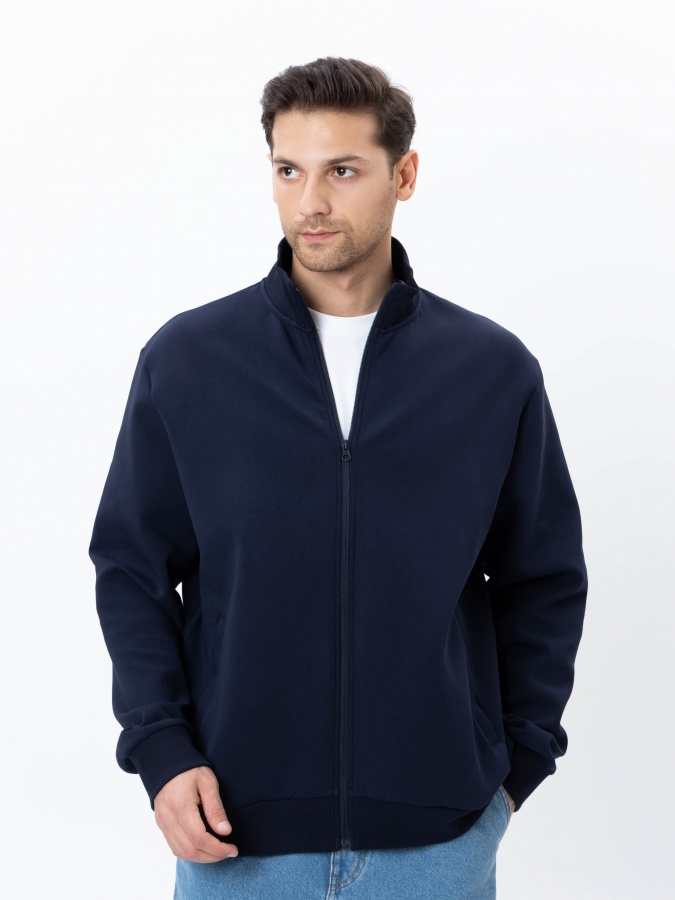 Sweatshirt qisqa uzunligi Navy XL AW24CR2-2-21079