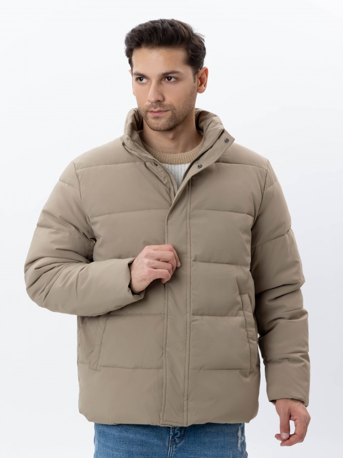 Qisqa uzunlikdagi Beige XXL ko'ylagi AW24CR1-12-20882