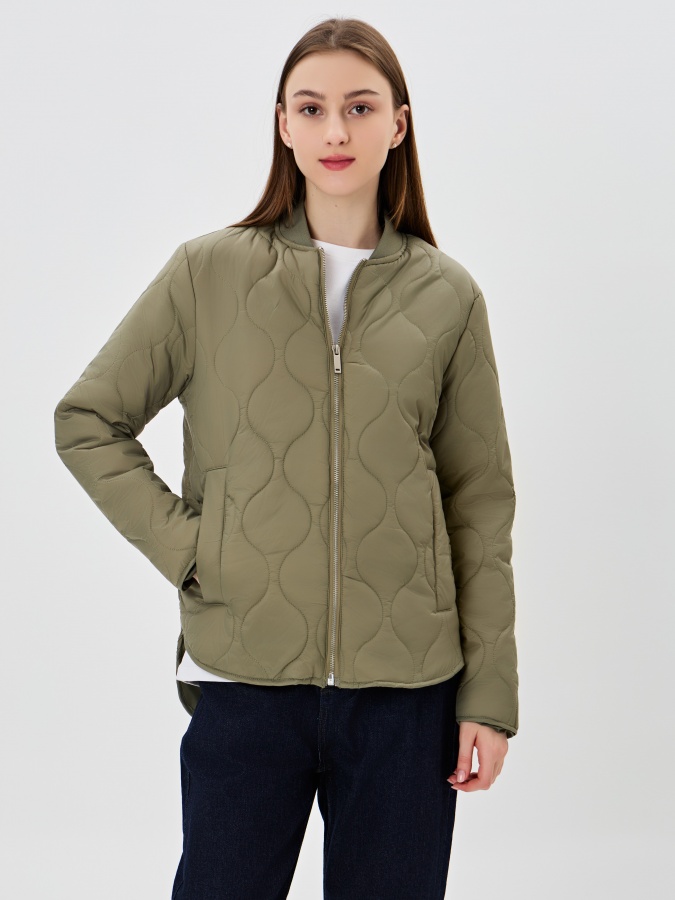 Женская куртка короткая длина Khaki L AW23WES-21003
