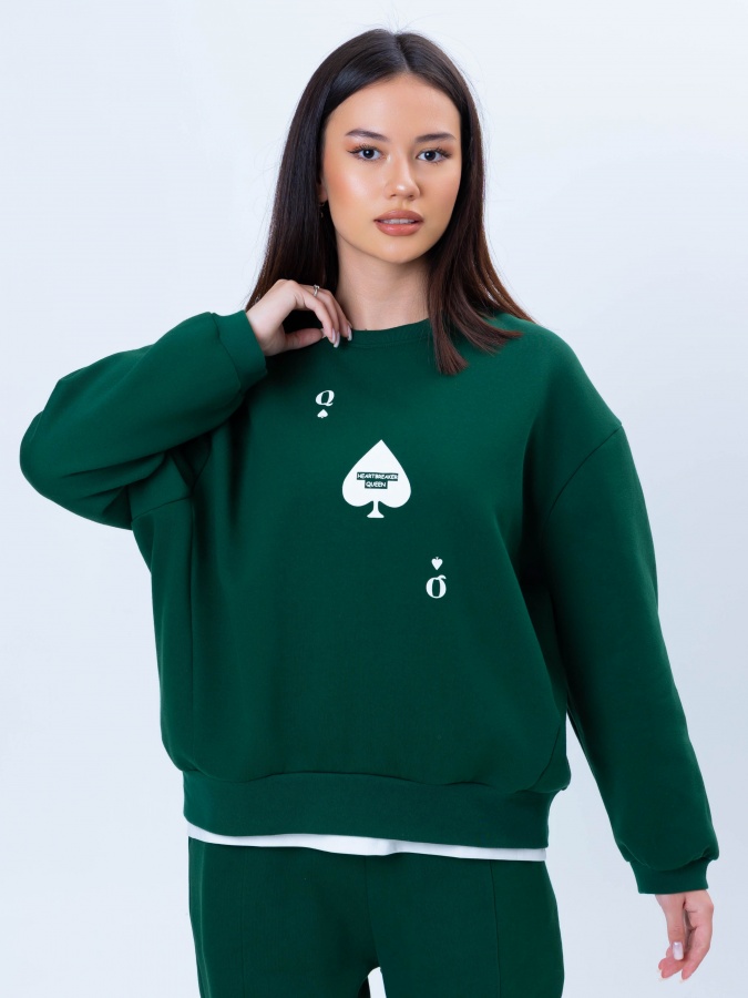 Ayollar uchun yashil S kozok  AW24WES-21143