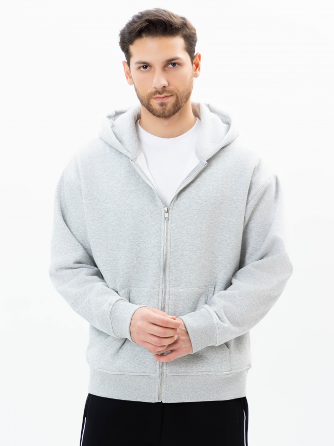 Sweatshirt qisqa uzunligi Grey S  AW24BS2-2-21111