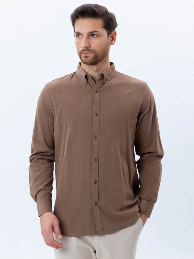Рубашка длинный рукав Beige S AW24CR2-19-21022