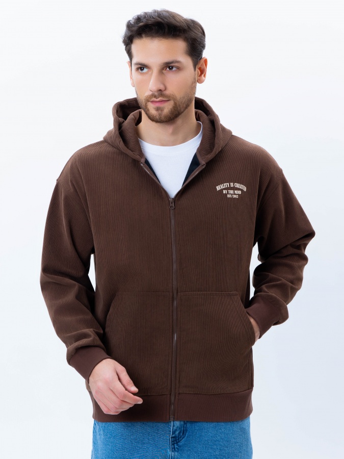 Толстовка короткая длина Brown XXL AW24CR2-2-21083