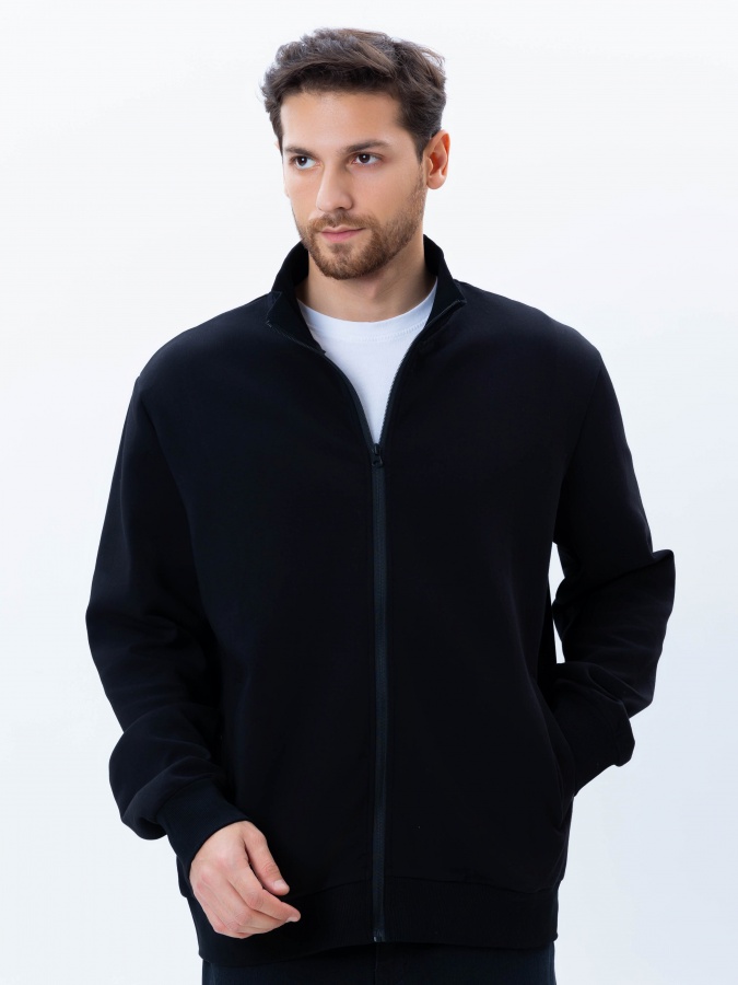 Sweatshirt qisqa uzunligi qora XL AW24CR2-2-21079