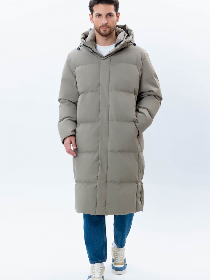 Uzoq uzunlikdagi Beige XL ko'ylagi AW24CR1-12-21215