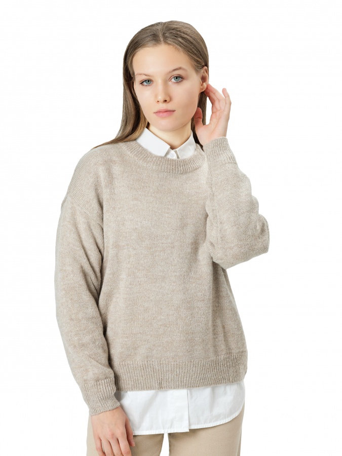 Beige XS ayollar jumperi  AW24WKN-92123