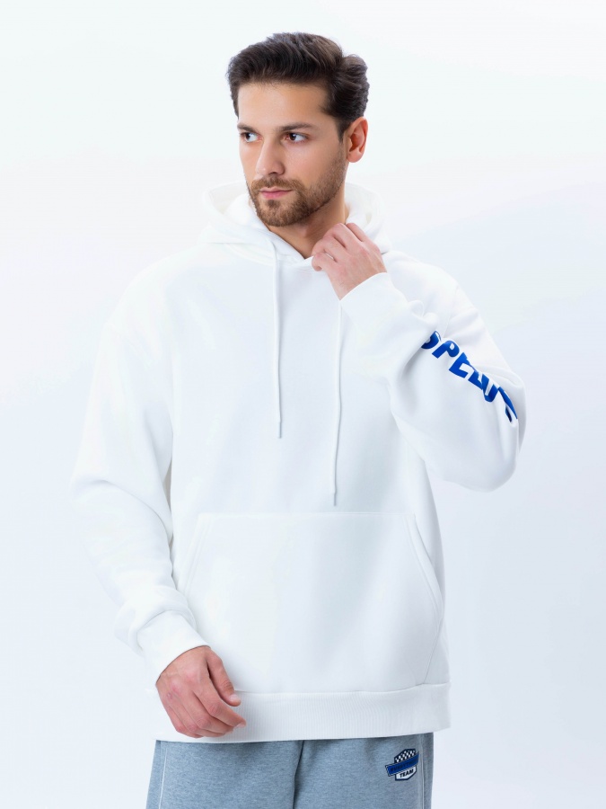 Sweatshirt qisqa uzunlikdagi oq L AW24CR2-2-21069