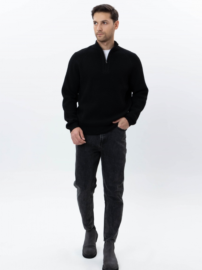 Jumper uzun qisma qora M  AW24CR2-29-21235