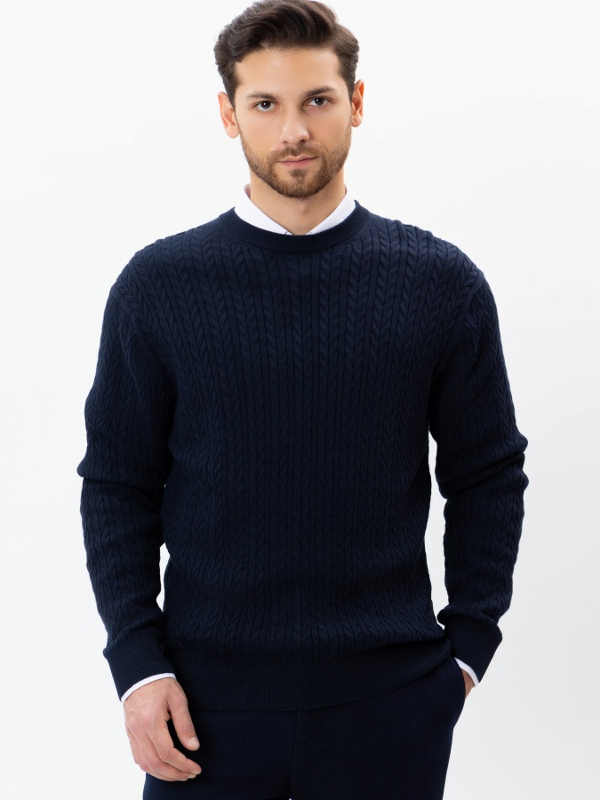 Jumper Navy XL uzun qisma  AW24CL2-29-21108