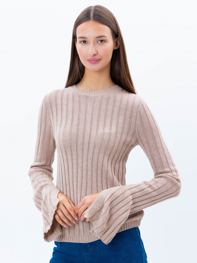 Beige XS ayollar jumperi  AW24WKN-92097