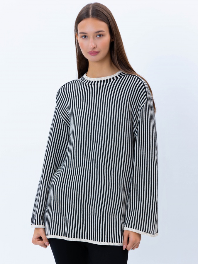 Qora L ayollar jumperi  AW24WKN-92039