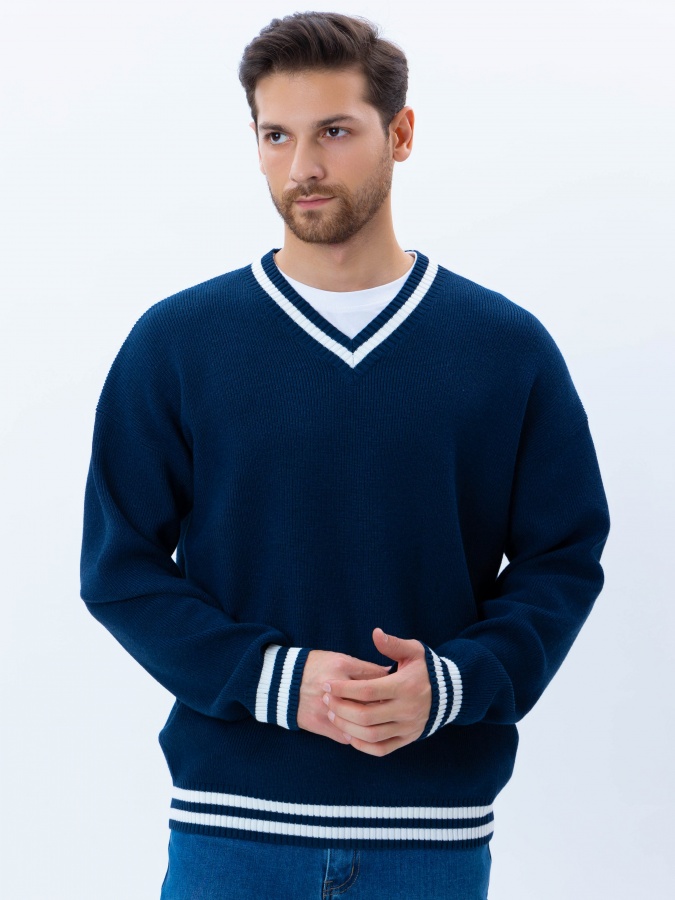 Jumper uzun yengli Navy L  AW24CL2-29-21109