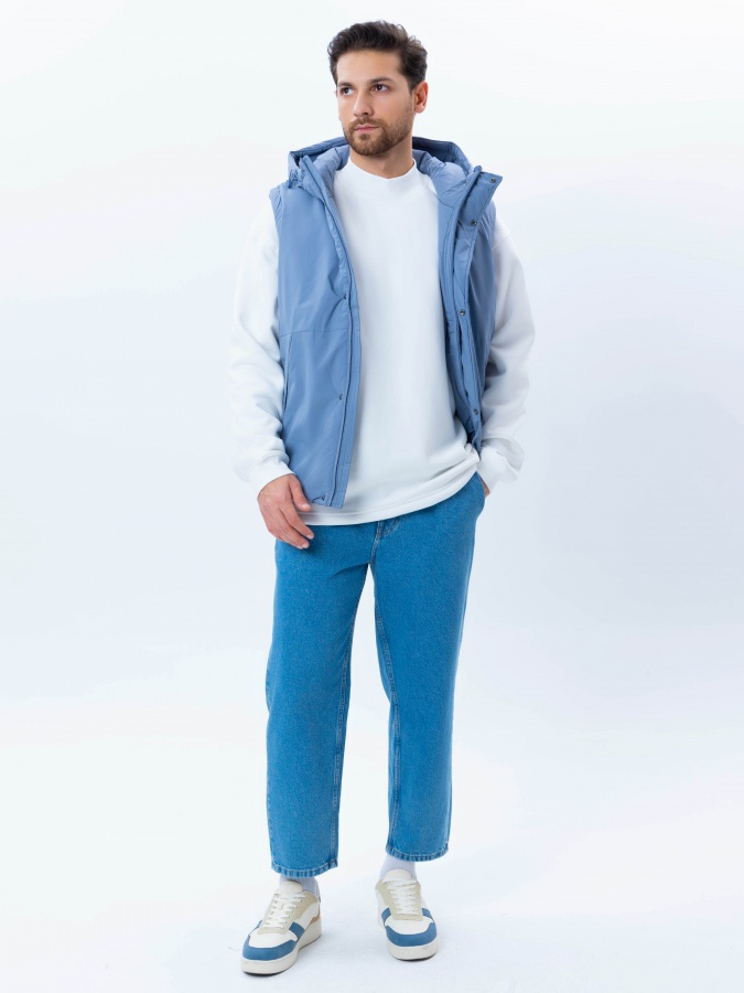 Moviy S qisqa uzunlikdagi yelek AW24CR1-32-20878