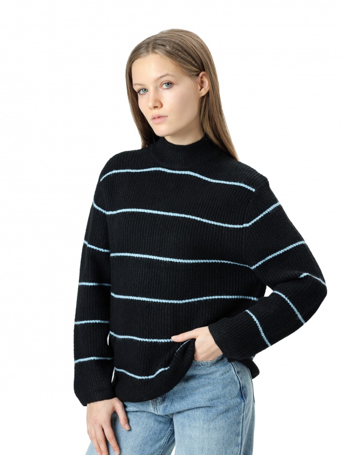 Qora M ayollar jumperi  AW24WKN-92124