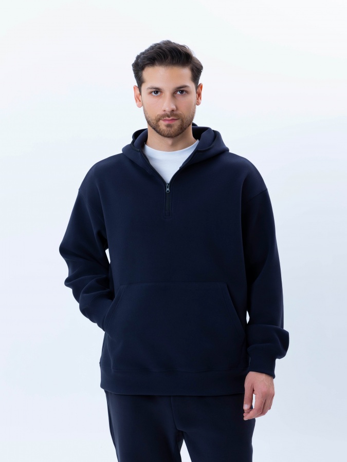 Sweatshirt qisqa uzunligi Navy S AW24CL2-2-21116