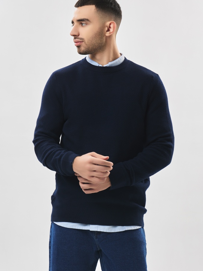 Sviter uzun yengli Navy M  AW23CA2N-20-19212