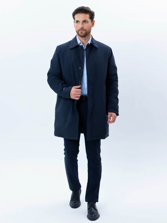Qisqa uzunlikdagi Navy XXL ko'ylagi AW24CR1-12-20895