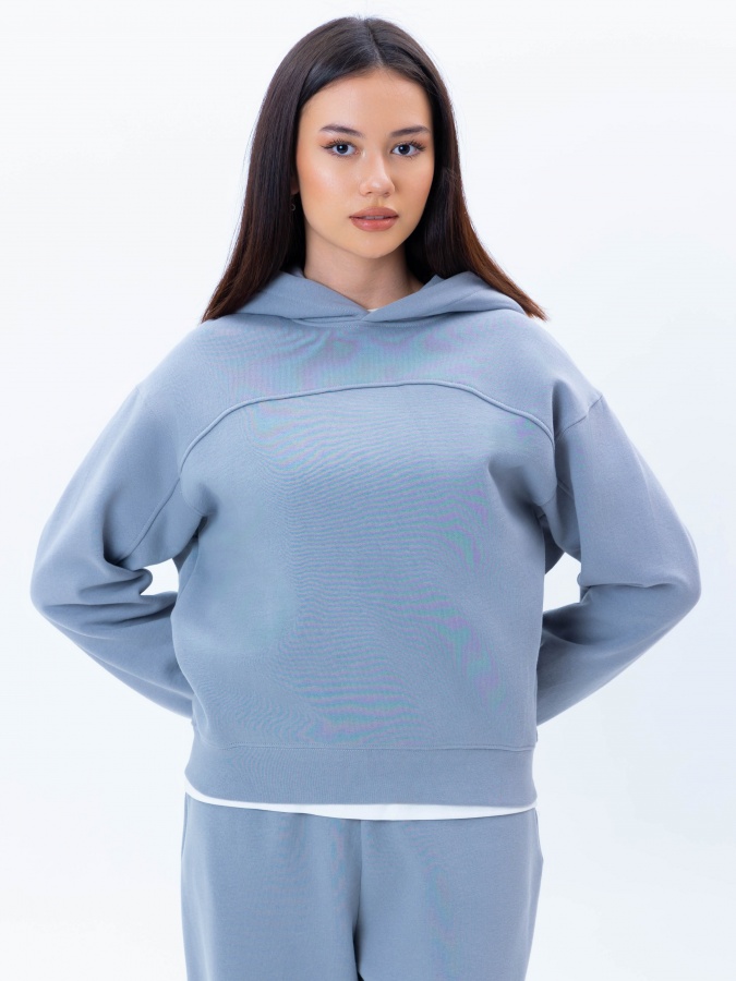 Grey l ayollar hoodie  AW24WES-21223