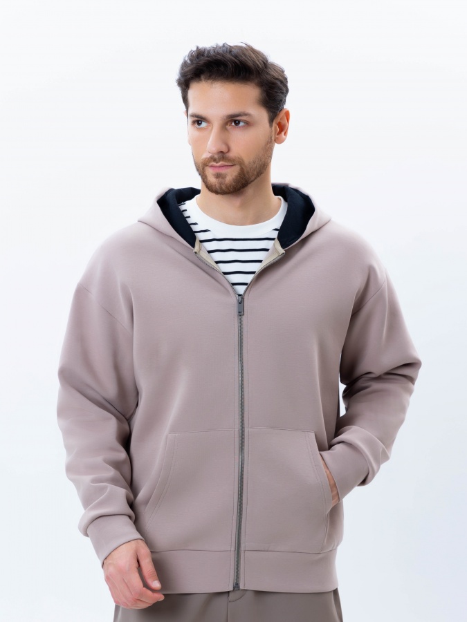 Sweatshirt qisqa uzunligi Beige L AW24CR2-2-21190