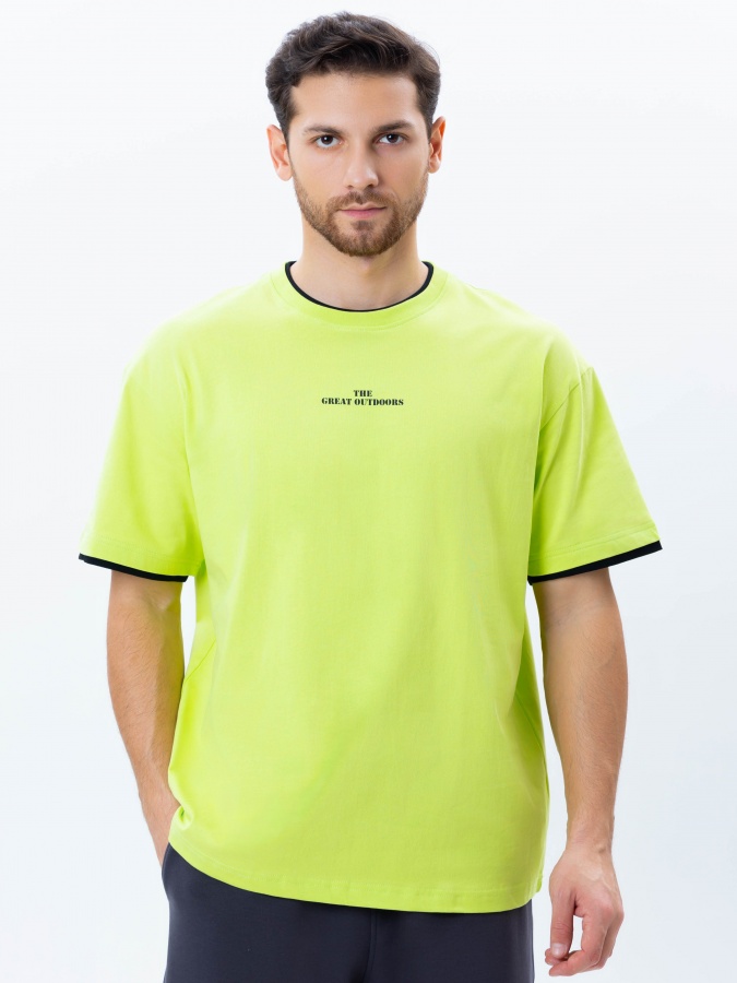 Yashil XL qisqa yengli futbolka AW24CL2-25-21120