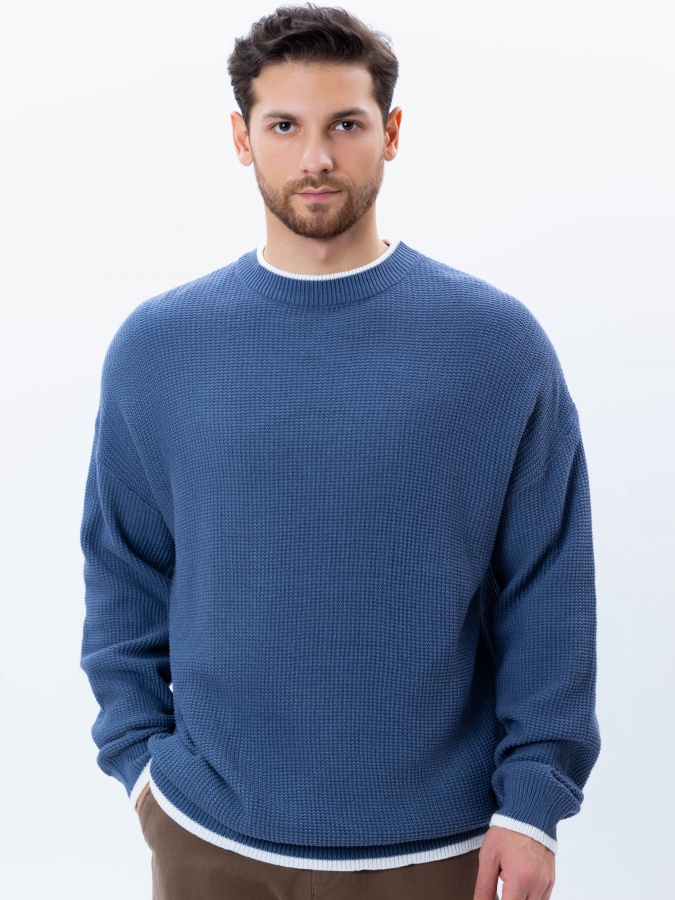 Джемпер длинный рукав Blue M AW24CR2-29-21140