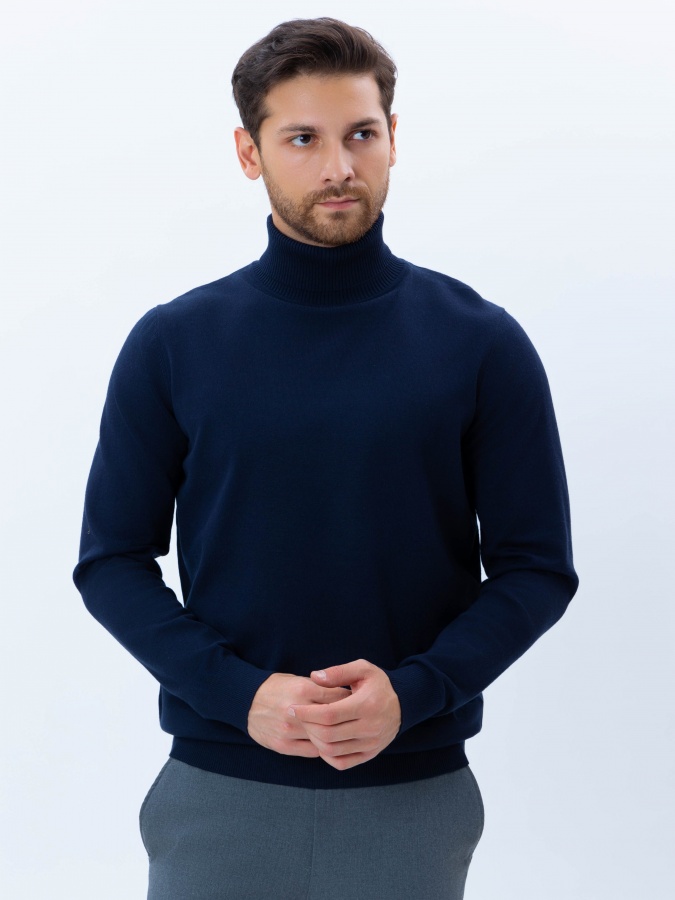 Jumper uzun yengli Navy M  AW24CR2-29-20339
