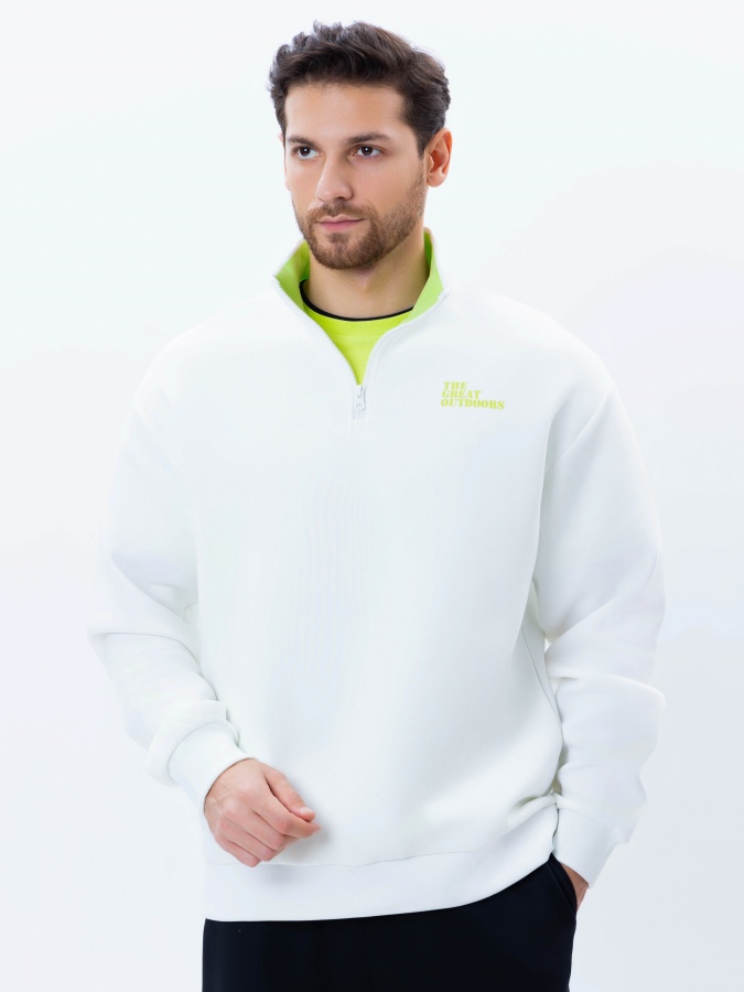 Толстовка короткая длина White XL AW24CL2-2-21114